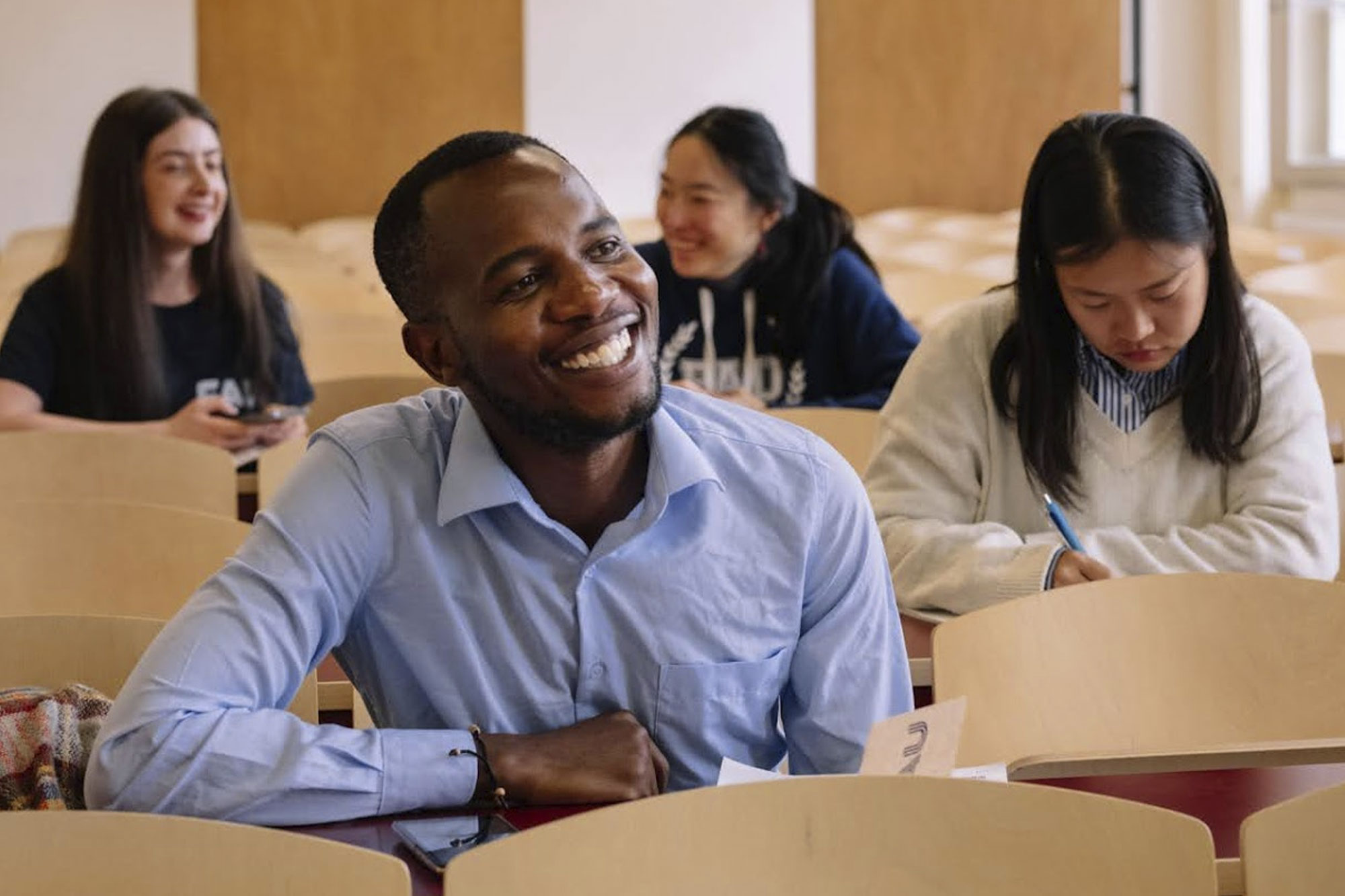 Student in class